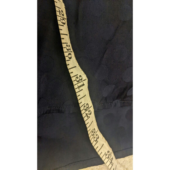 Haven Well Within Navy Blue Viscose Dress, Medium, V Neck, Abstract Dot Design - Picture 9 of 10